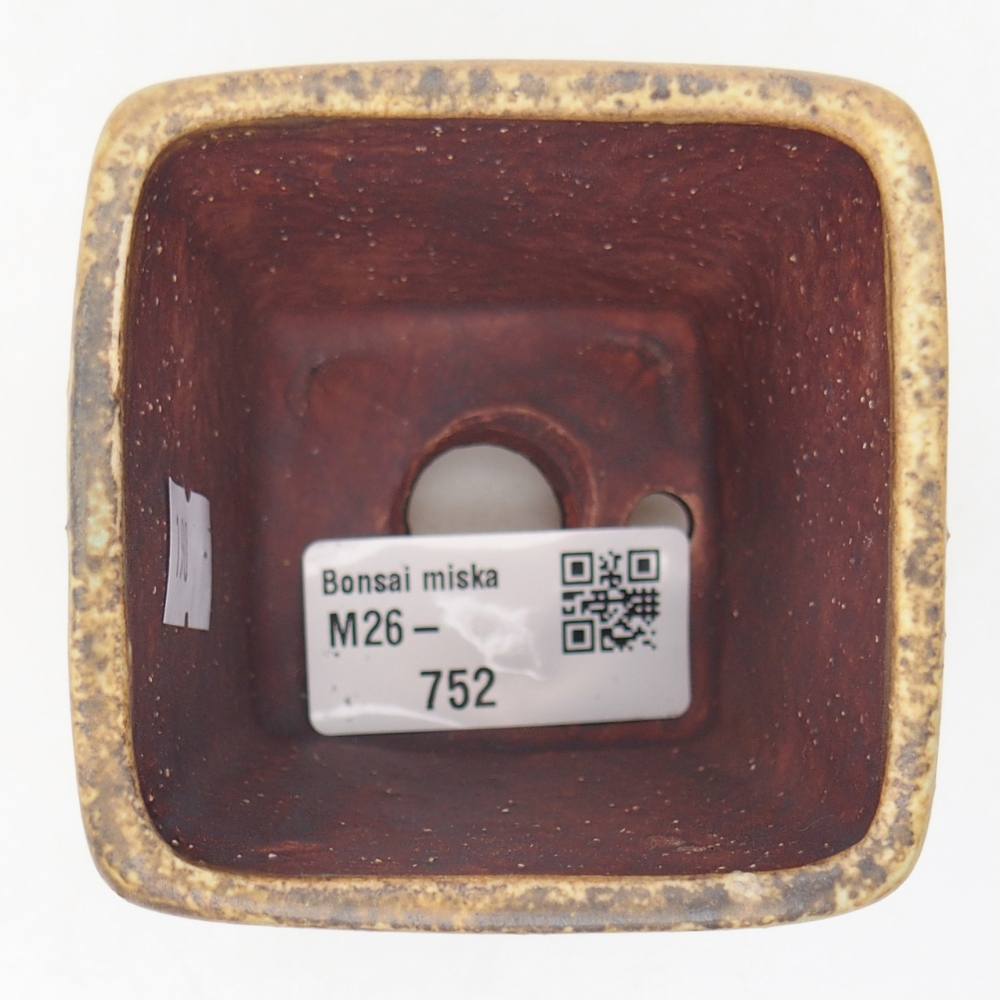 Ceramic bonsai bowl 6,5 x 6,5 x 7 cm, green