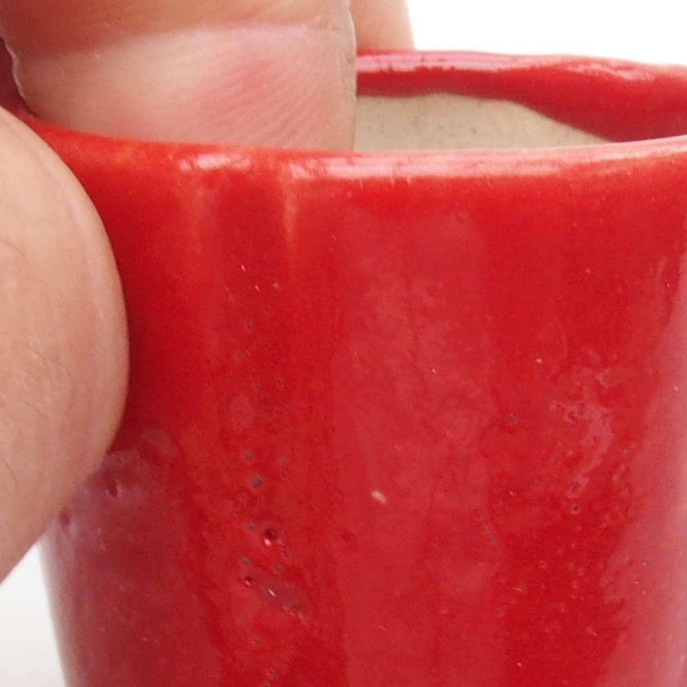 Mini bonsai bowl  3 x 3 x 5,5 cm, color red