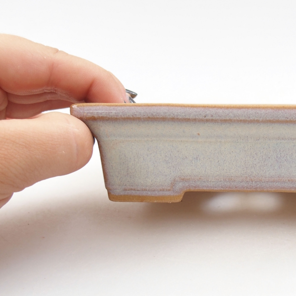 Ceramic bonsai bowl 13 x 10 x 4 cm, color pink
