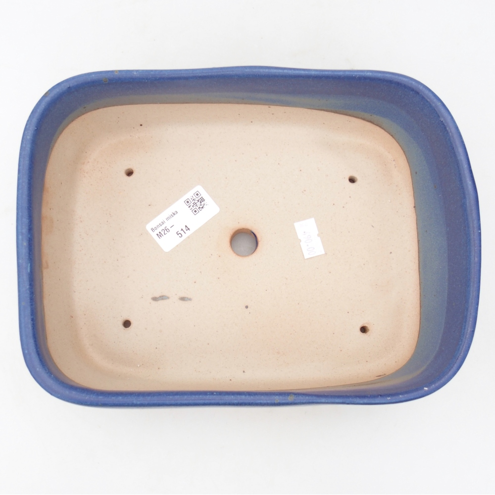 Ceramic bonsai bowl 23 x 17 x 7,5 cm, colour blue