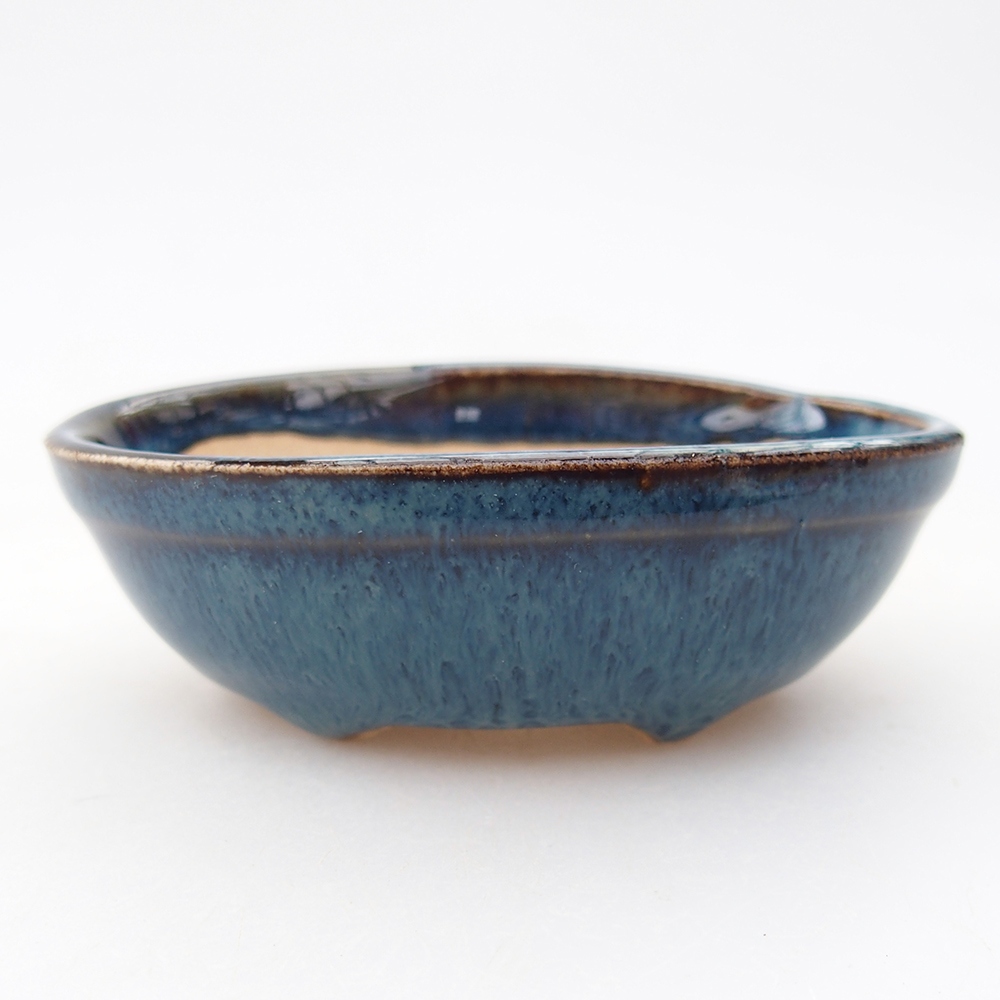 Mini bonsai bowl 7,5 x 5 x 2,5 cm, colour blue