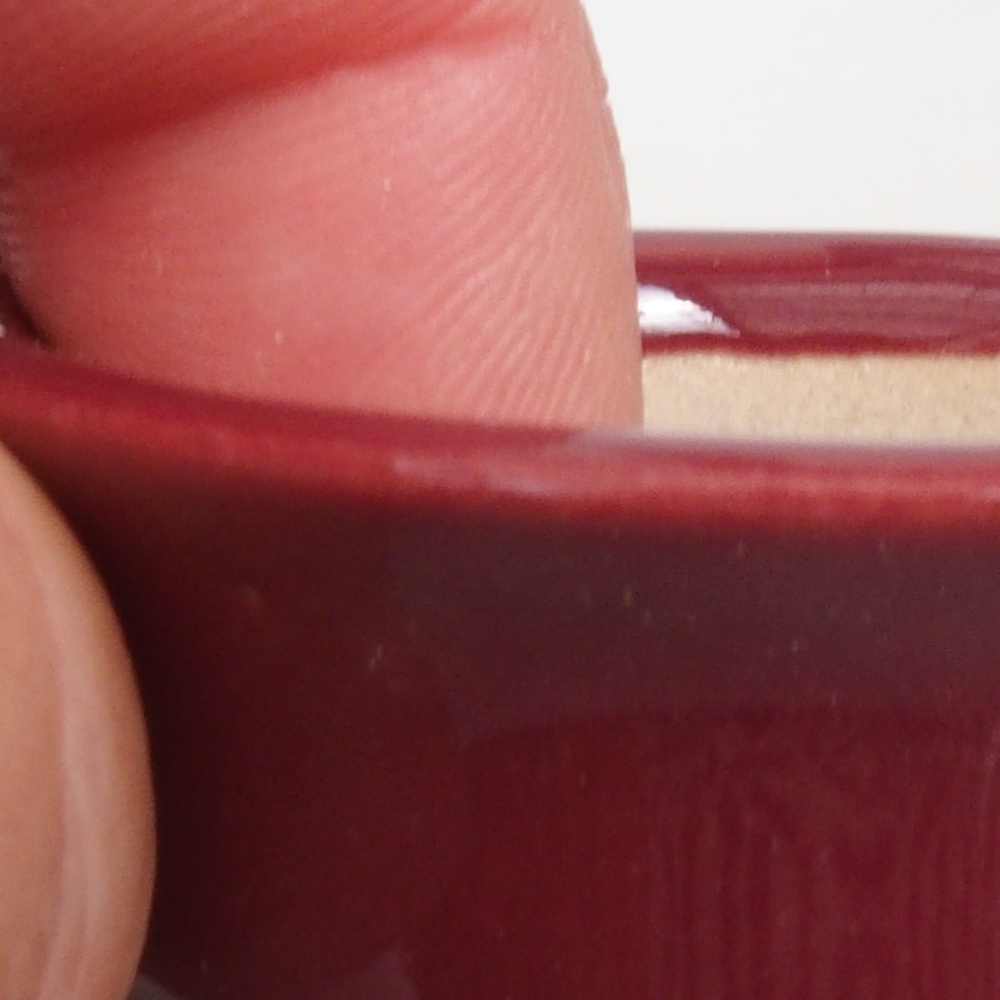Mini bonsai bowl 4,5 x 4,5 x 2,5 cm, color burgundy