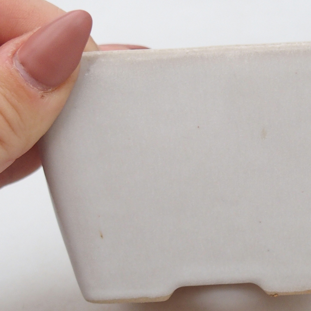 Ceramic bonsai bowl 8,5 x 8,5 x 6 cm, white