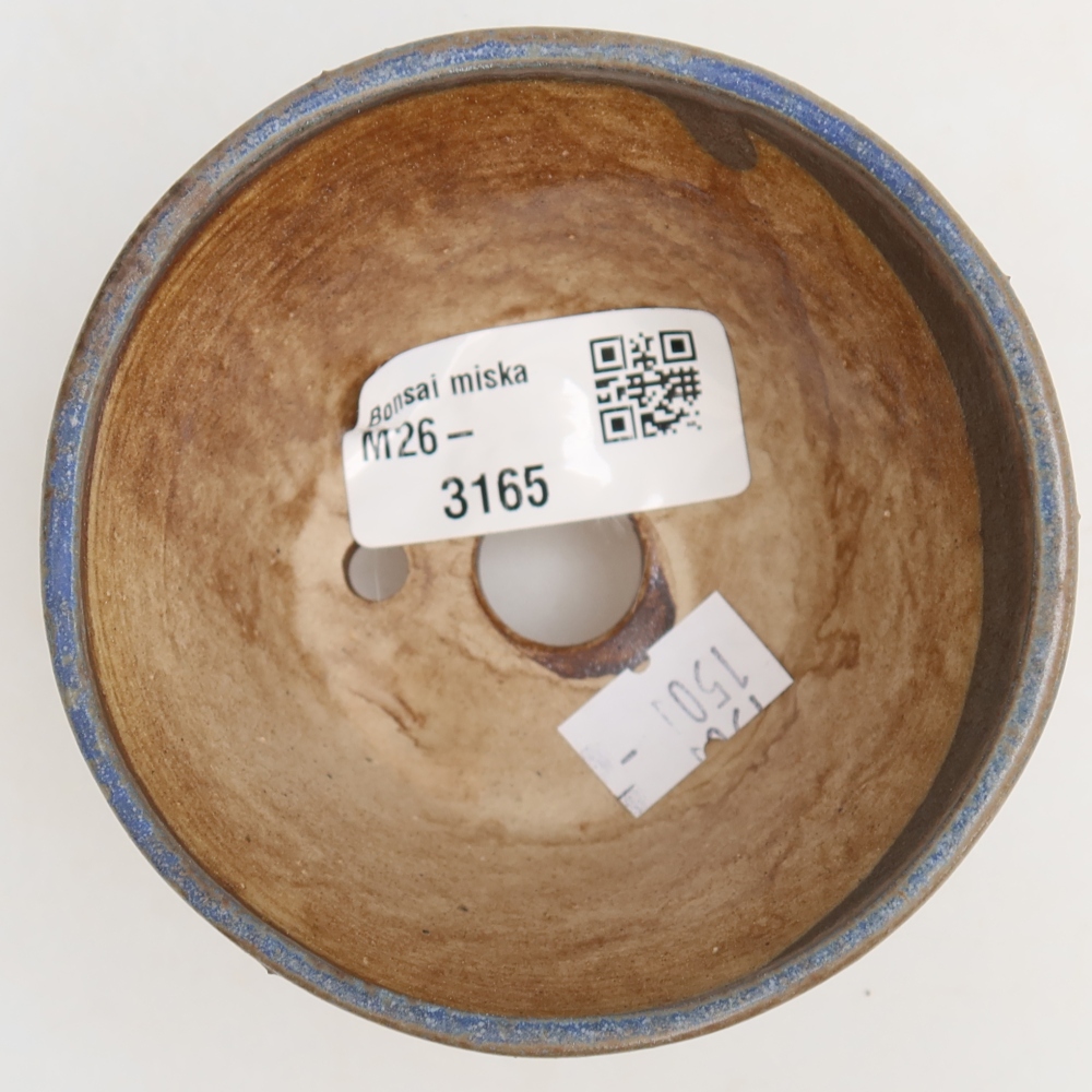 Ceramic bonsai bowl 8,5 x 8,5 x 5 cm, colour blue