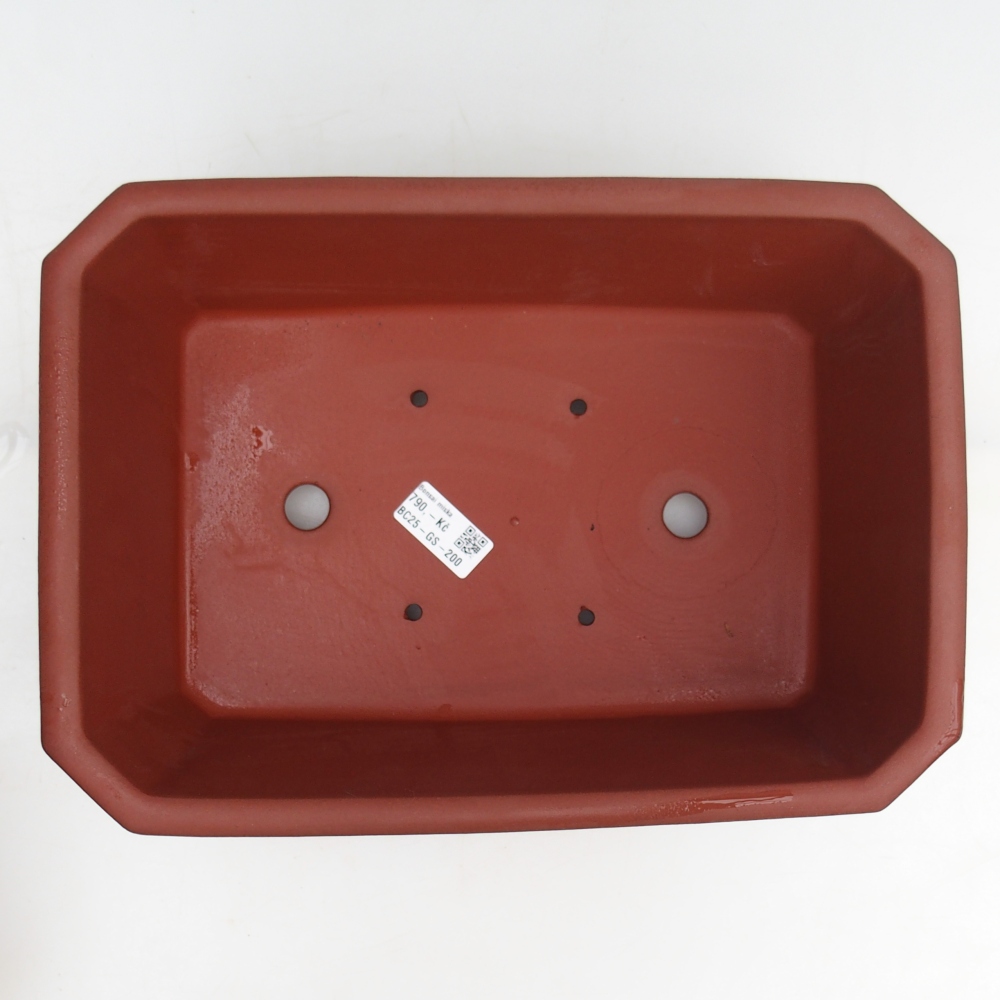 Ceramic bonsai bowl 32,5 x 23 x 11,5 cm, brick colour