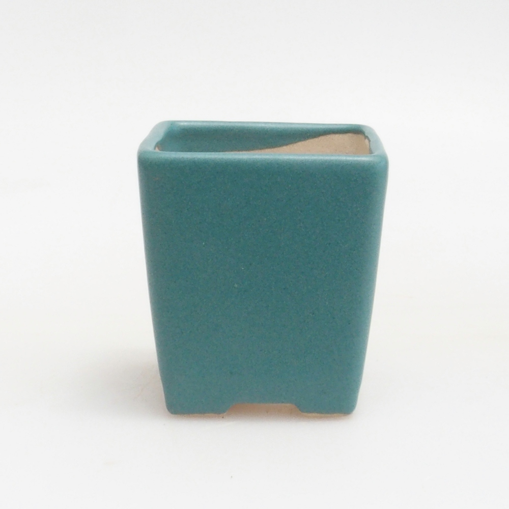 Ceramic bonsai bowl 4,5 x 4,5 x 5 cm, color blue