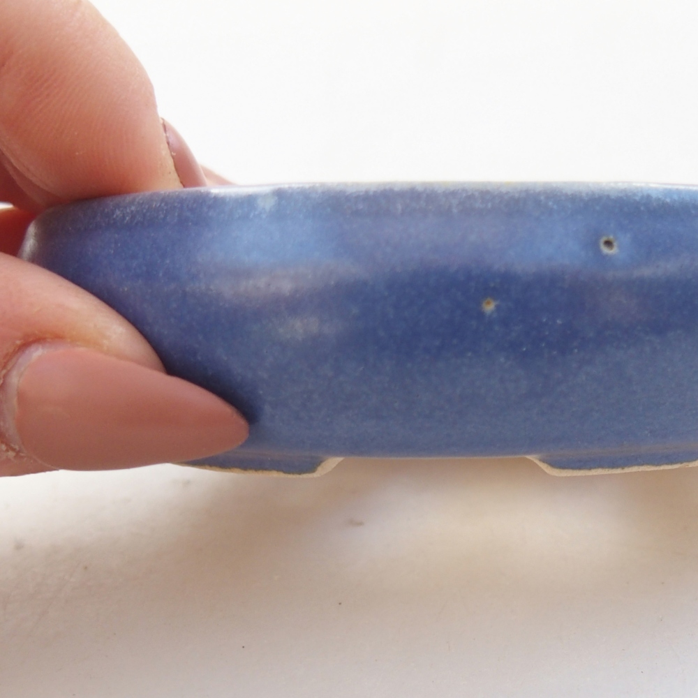 Ceramic bonsai bowl 9 x 9 x 2,5 cm, colour blue
