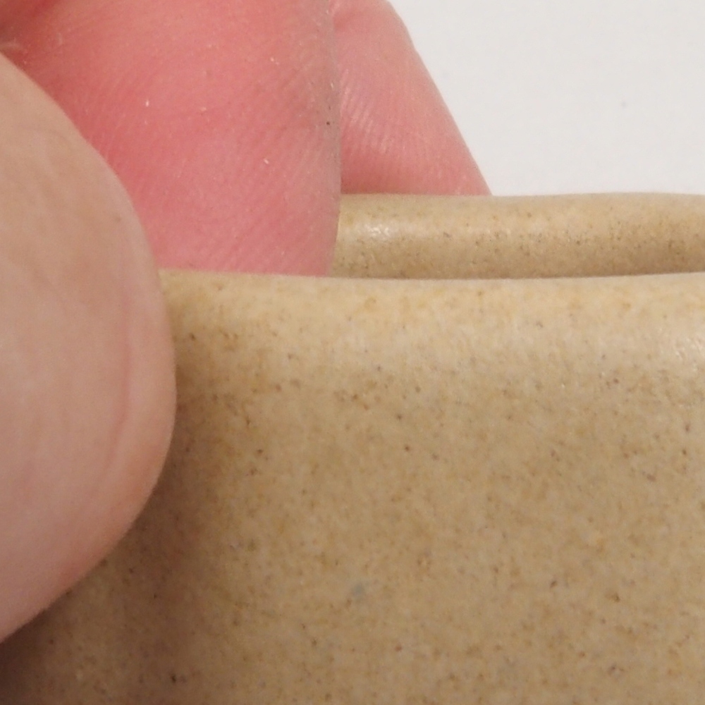Mini bonsai bowl 4,5 x 4,5 x 2 cm, color brown