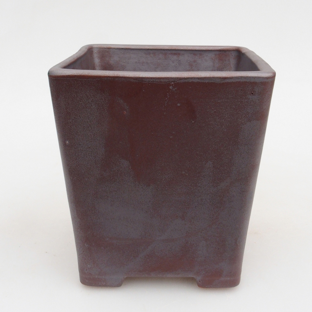 Ceramic bonsai bowl 10,5 x 10,5 x 10,5 cm, color metallic