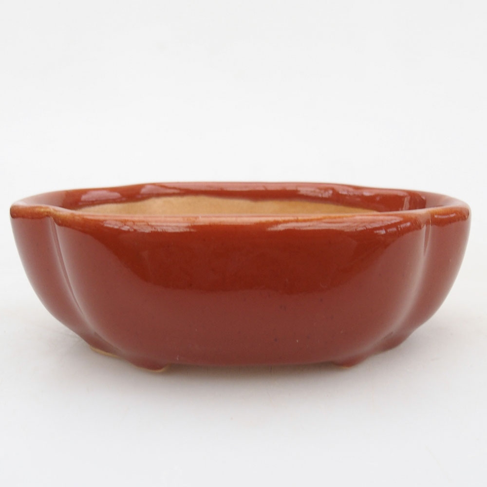 Ceramic bonsai bowl 10,5 x 8,5 x 3,5 cm, brown