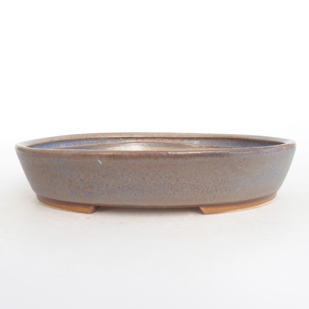 Ceramic bonsai bowl 22,5 x 20 x 4,5 cm, colour blue