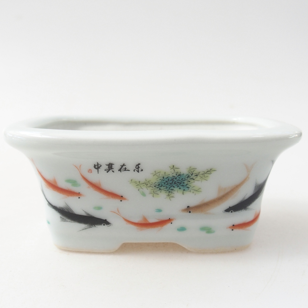 Mini bonsai bowl 10 x 7,5 x 4 cm, colour white