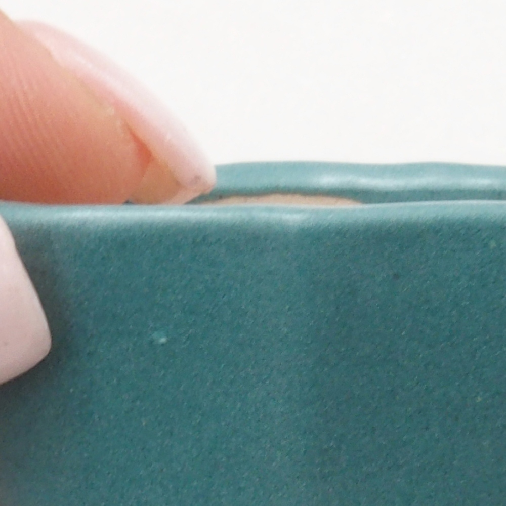 Ceramic bonsai bowl 3 x 4,5 x 2,5 cm, color blue