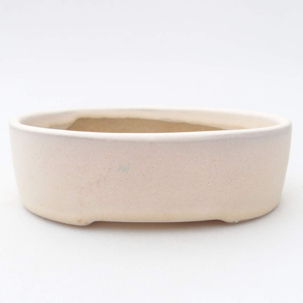 Ceramic bonsai bowl  12,5 x 10 x 3,5 cm, color beige