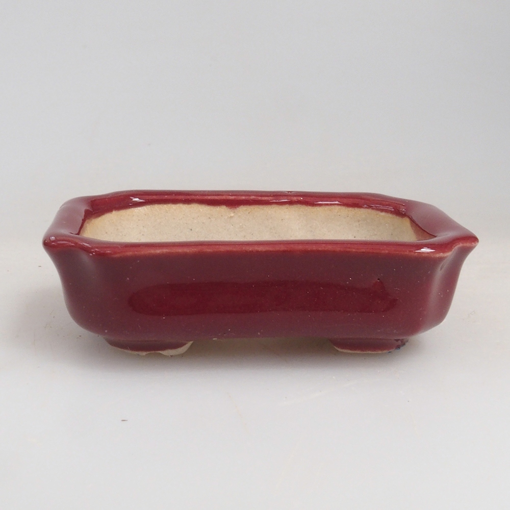 Mini bonsai bowl 5,5 x 3,5 x 1,5 cm, color burgundy