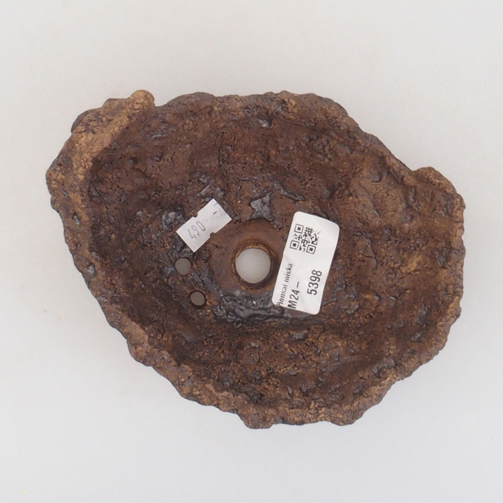 Ceramic shell 13,5 x 11 x 13 cm, brown color