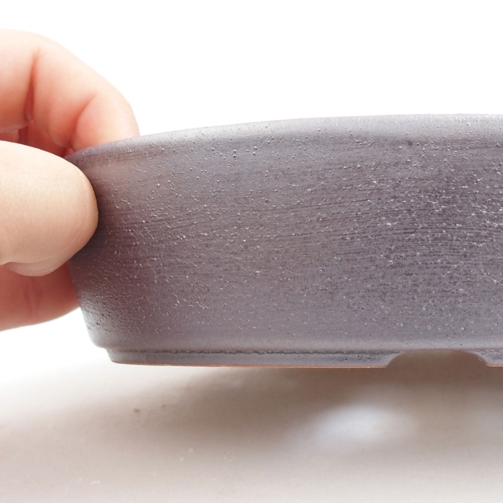 Ceramic bonsai bowl 16,5 x 11,5 x 4 cm, color metallic