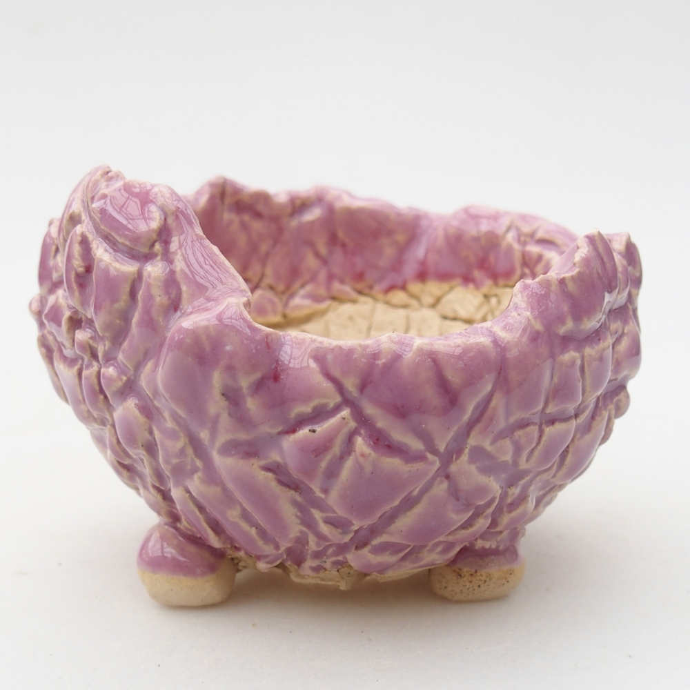 Ceramic Shell 9 x 9 x 6,5 cm , colour purple