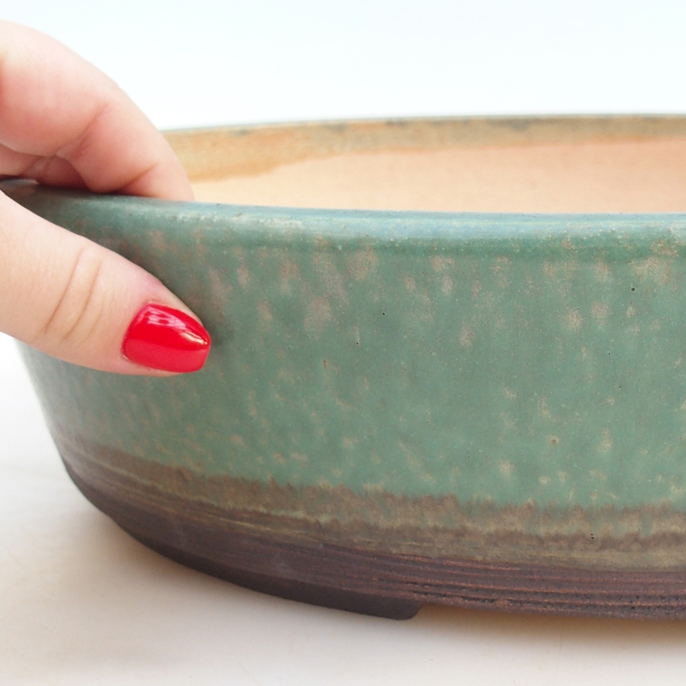 Bonsai bowl 32,5 x 26 x 8,5 cm , colour green