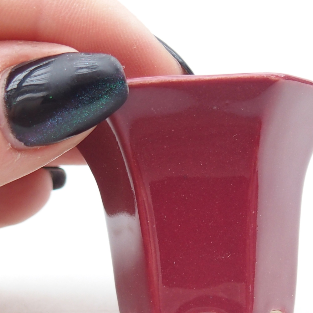 Mini bonsai bowl 4 x 4 x 3,5 cm, burgundy