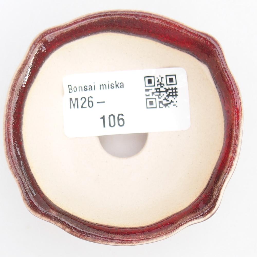 Mini bonsai bowl 6,5 x 6,5 x 3 cm, colour red