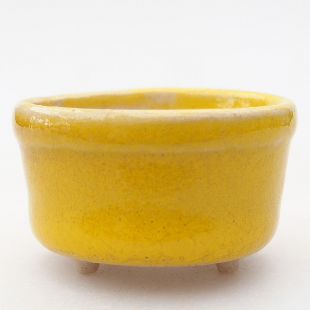 Mini bonsai bowl 4 x 4 x 2,5 cm, yellow