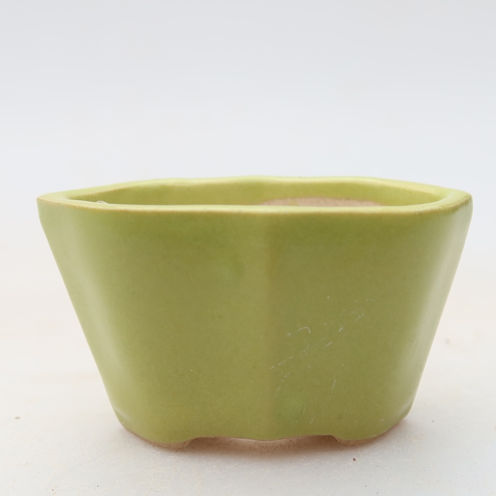 Ceramic bonsai pot, 4.5 x 3 x 2.5 cm, green