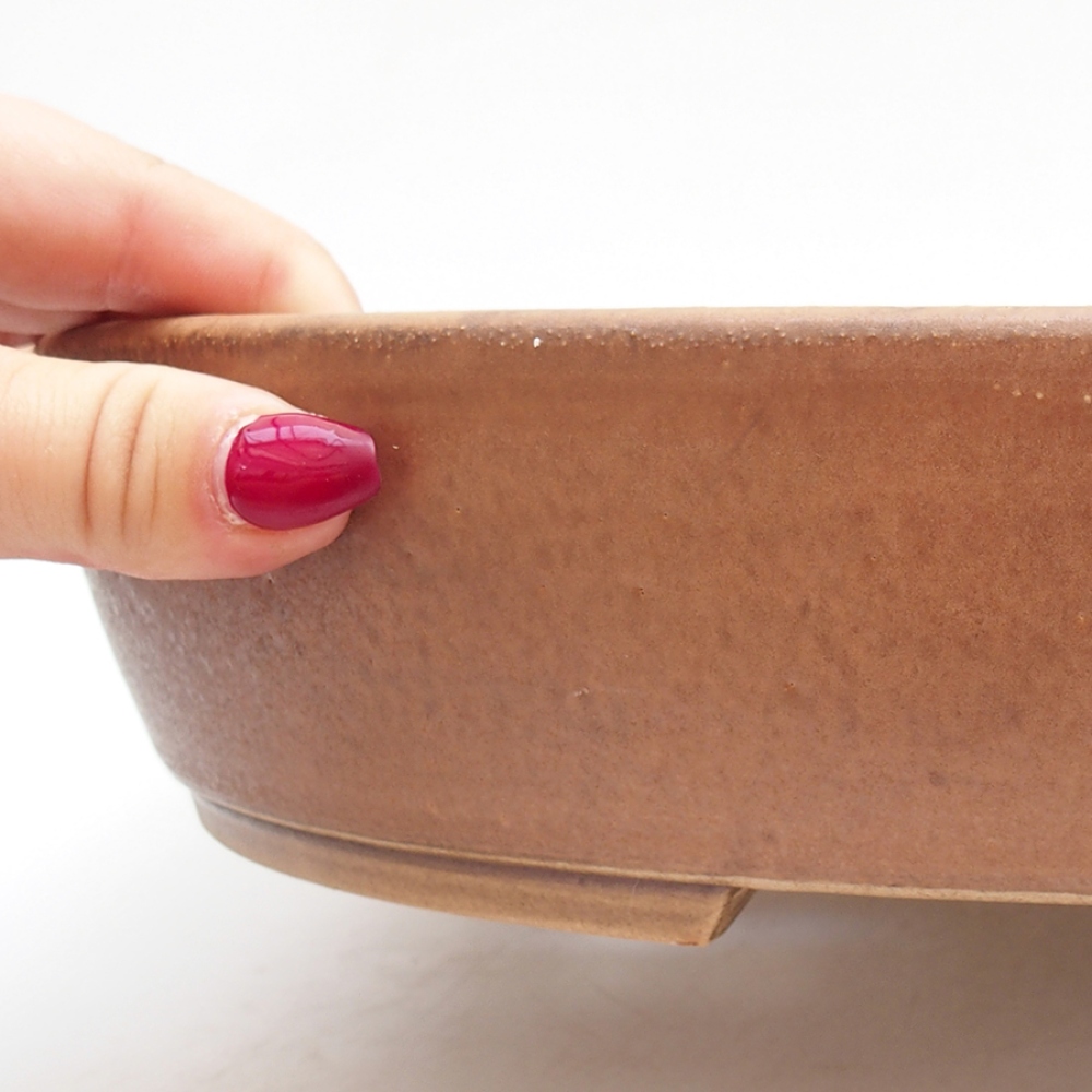 Ceramic bonsai bowl 32 x 28 x 6,5 cm, color pink