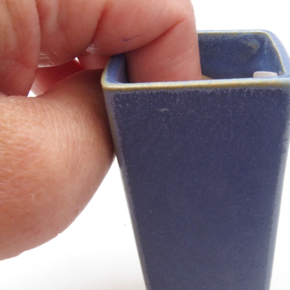 Mini bonsai bowl 4 x 4 x 8,5 cm, color blue