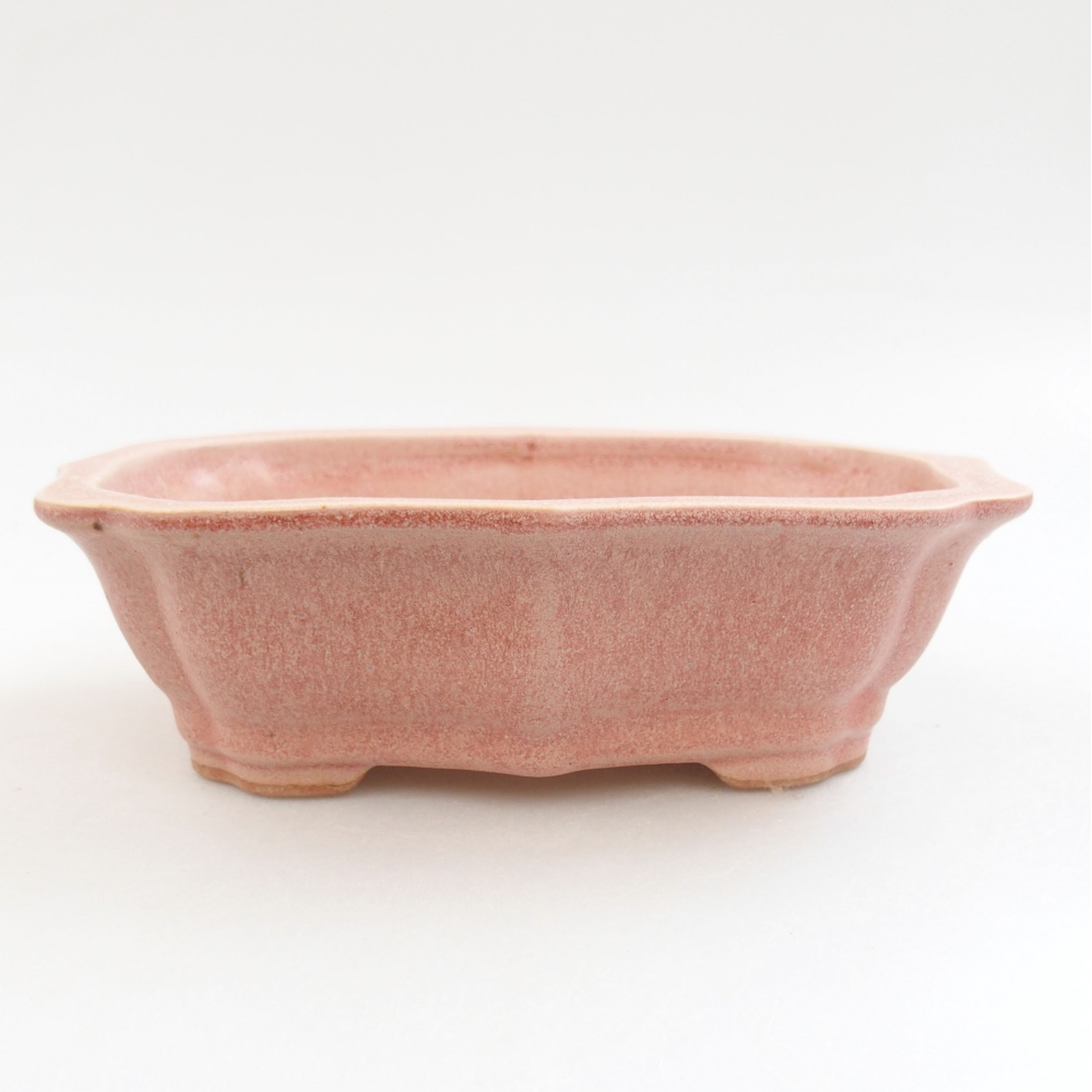 Ceramic bonsai bowl 15,5 x 11 x 4,5 cm, color pink