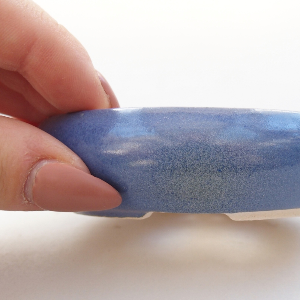 Ceramic bonsai bowl 9 x 9 x 2,5 cm, colour blue