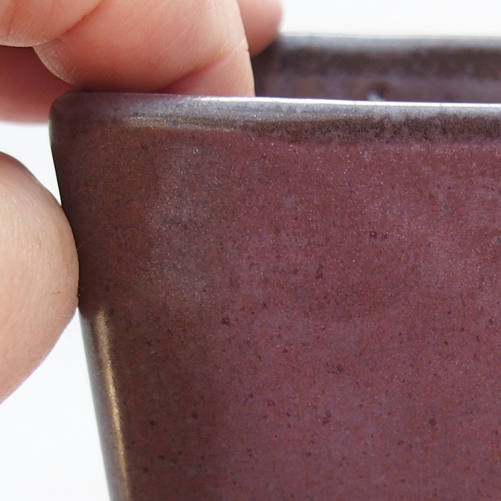 Ceramic bonsai bowl 8,5 x 8,5 x 11 cm, brown