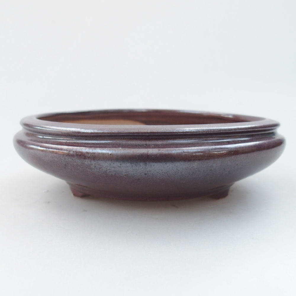 Ceramic bonsai bowl 15 x 15 x 5 cm, brown