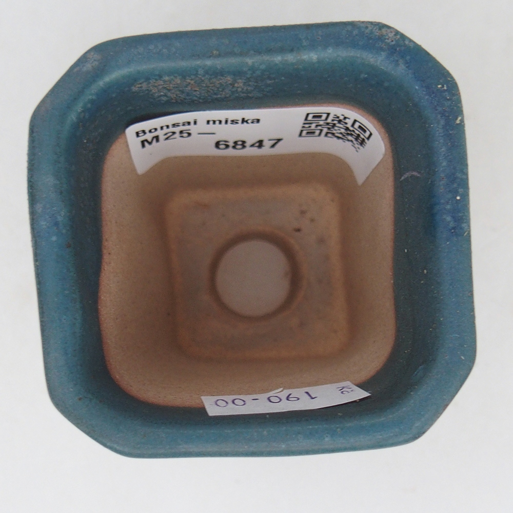 Ceramic bonsai bowl 5,5 x 5,5 x 7 cm, colour blue