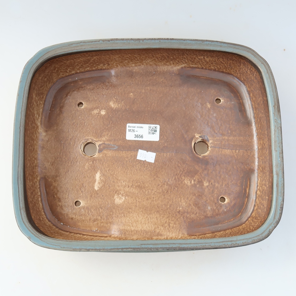 Ceramic bonsai pot, 29 x 23 x 7 cm, blue