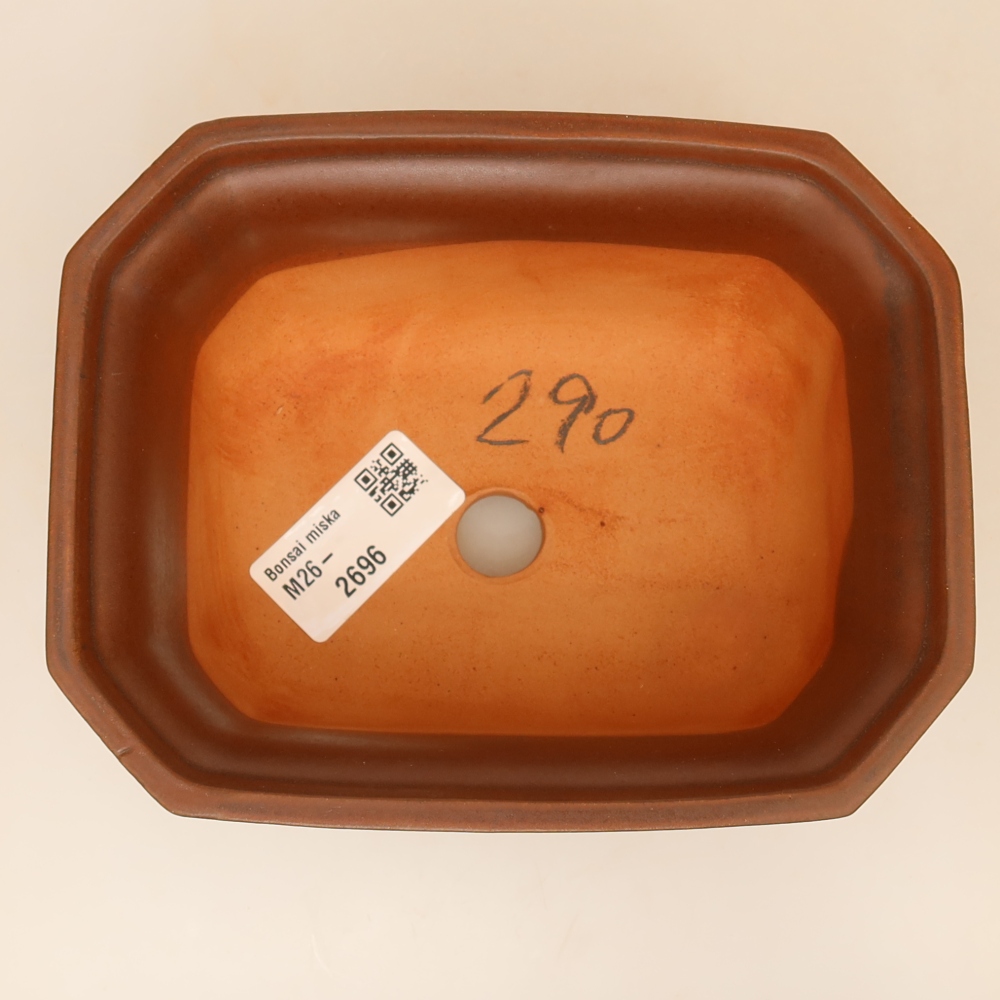 Ceramic Bowl  15 x 12 x 7 cm, brown