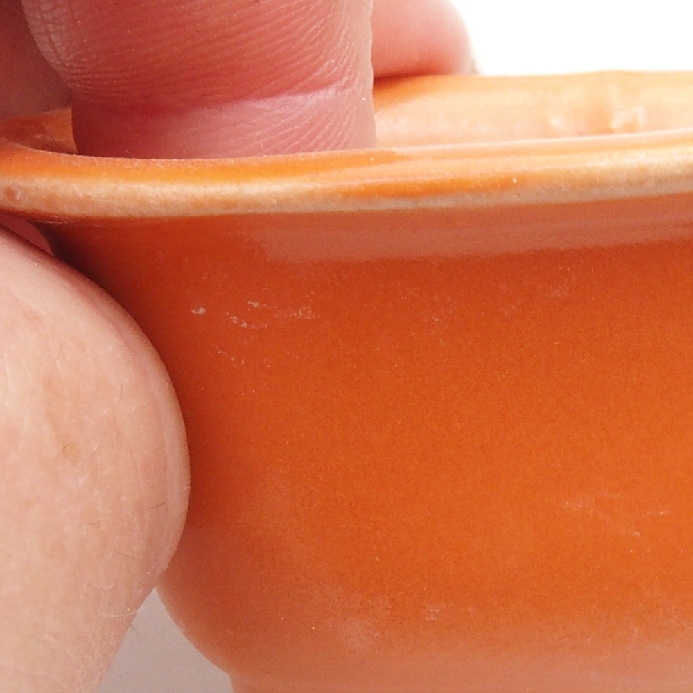 Mini bonsai bowl 7 x 6 x 3,5 cm, color orange