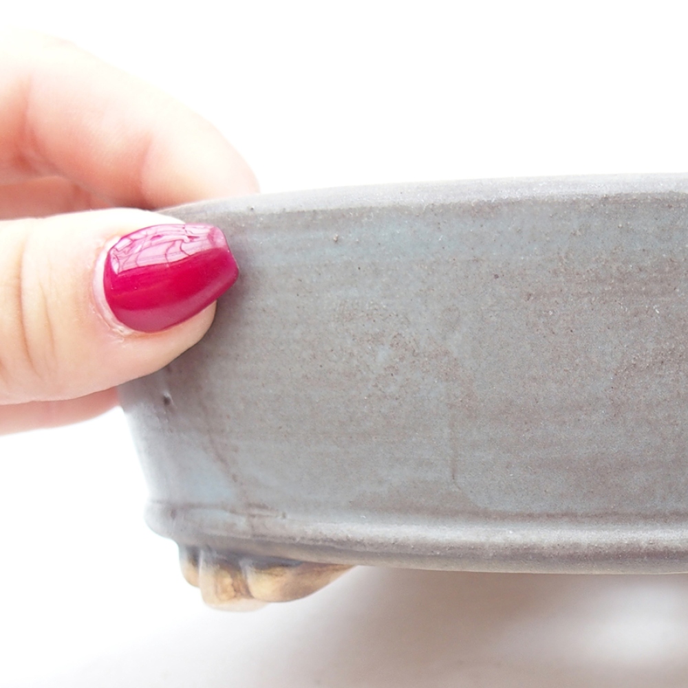 Ceramic bonsai bowl 15 x 15 x 5 cm, color blue