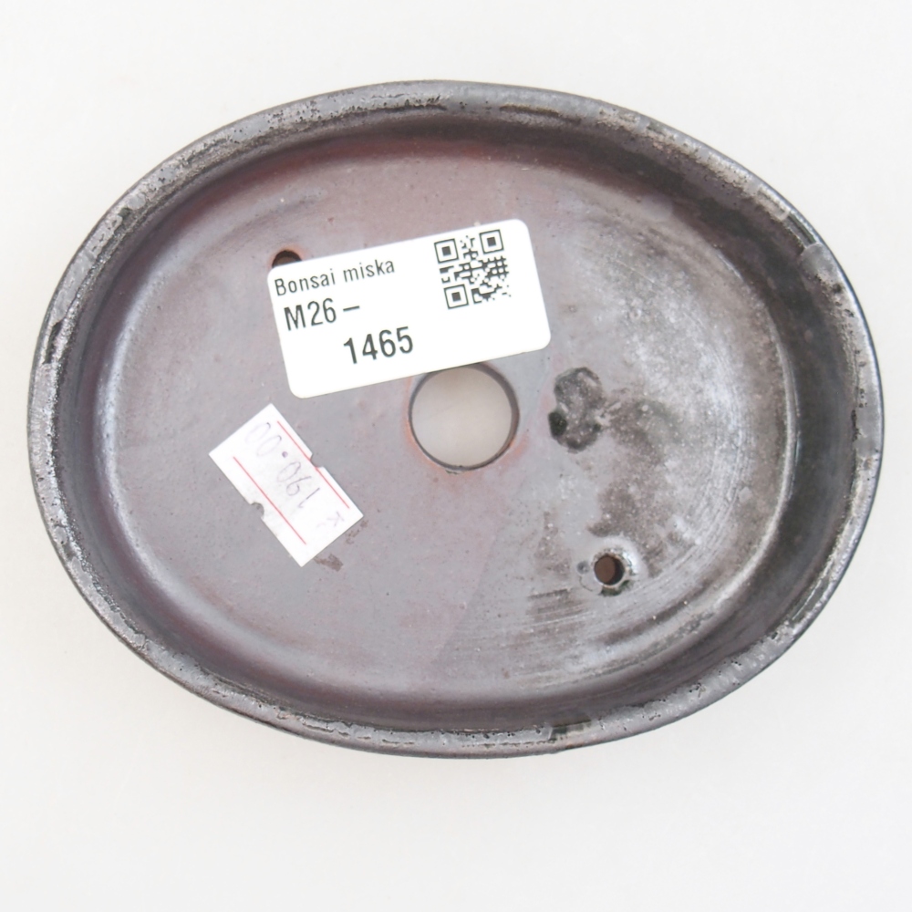 Ceramic bonsai bowl 12 x 9,5 x 2,5 cm, black