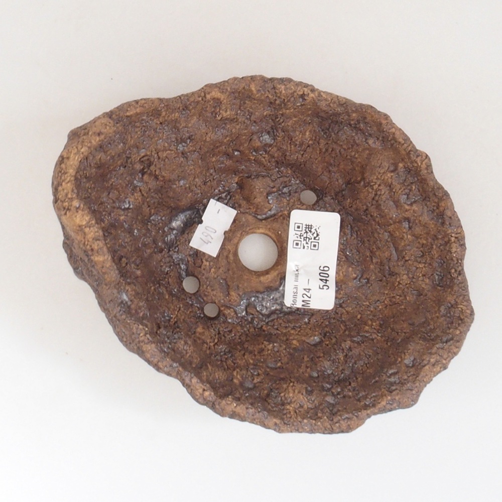 Ceramic shell 12,5 x 11 x 11,5 cm, brown color