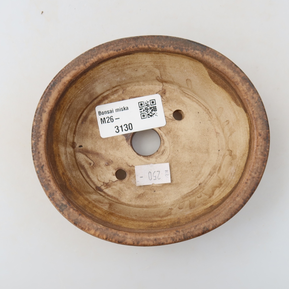 Ceramic bonsai pot, 13 x 11.5 x 4 cm, pink