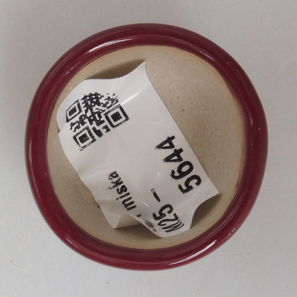Mini bonsai bowl 3,5 x 3,5 x 2 cm, color burgundy