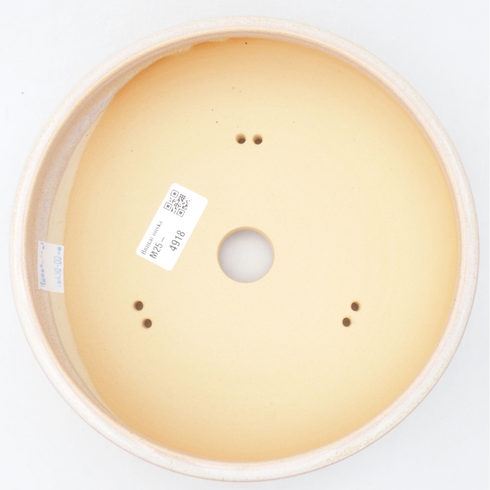 Ceramic bonsai bowl 20 x 20 x 5,5 cm, color beige