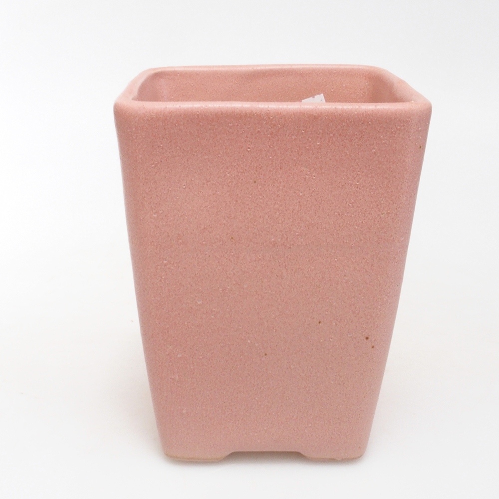 Ceramic bonsai bowl 8,5 x 8,5 x 11 cm, color pink