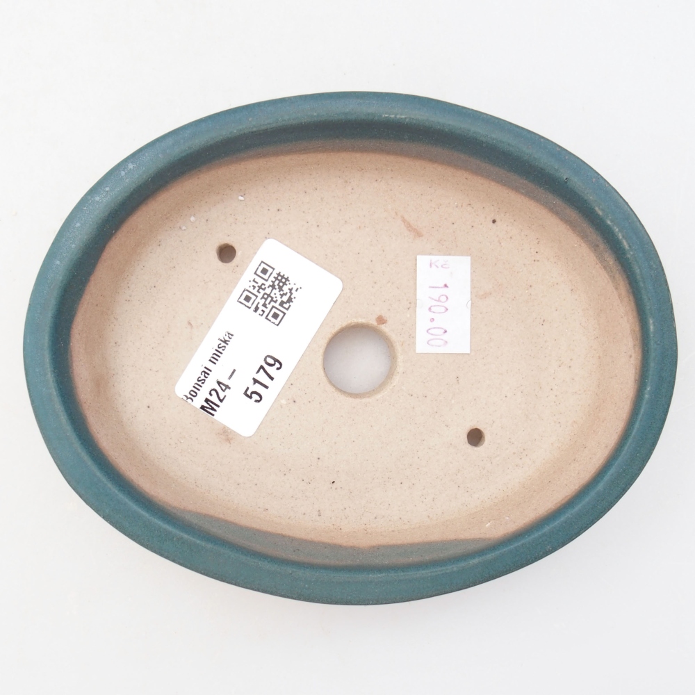 Ceramic bonsai bowl  13 x 11 x 3 cm, color blau