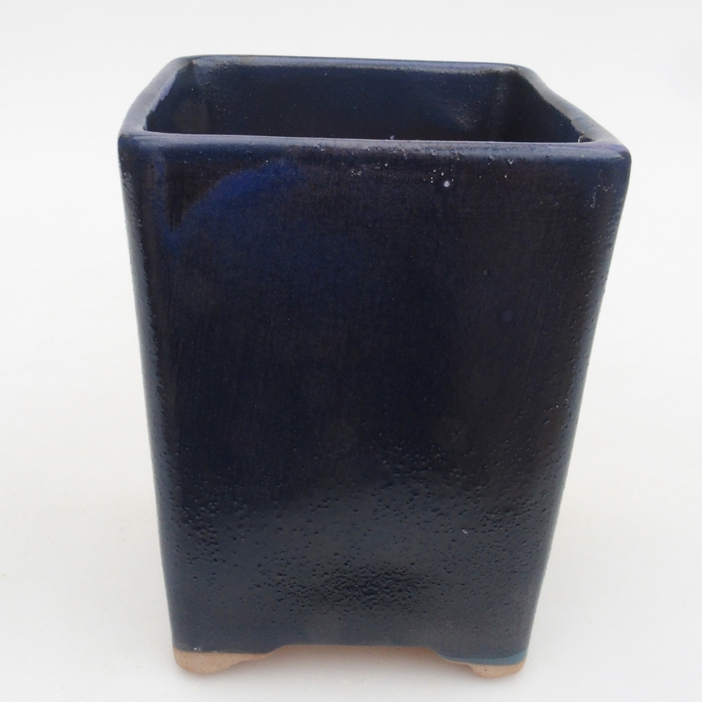 Ceramic bonsai bowl 8,5 x 8,5 x 10,5 cm, color blue