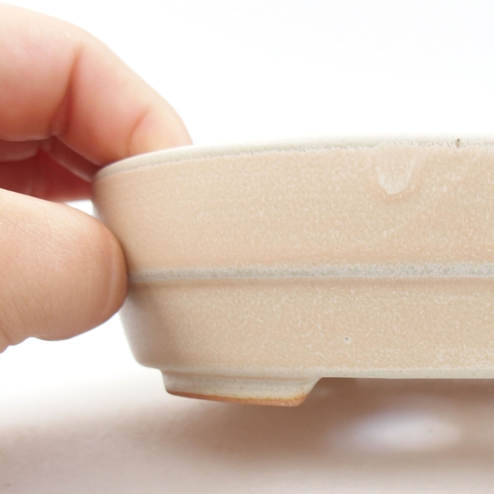 Ceramic bonsai bowl 13,5 x 10 x 4 cm, color beige