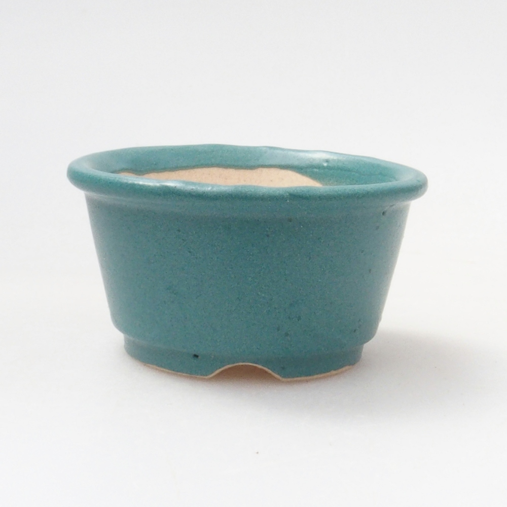 Ceramic bonsai bowl 4,5 x 4,5 x 2,5 cm, color blue