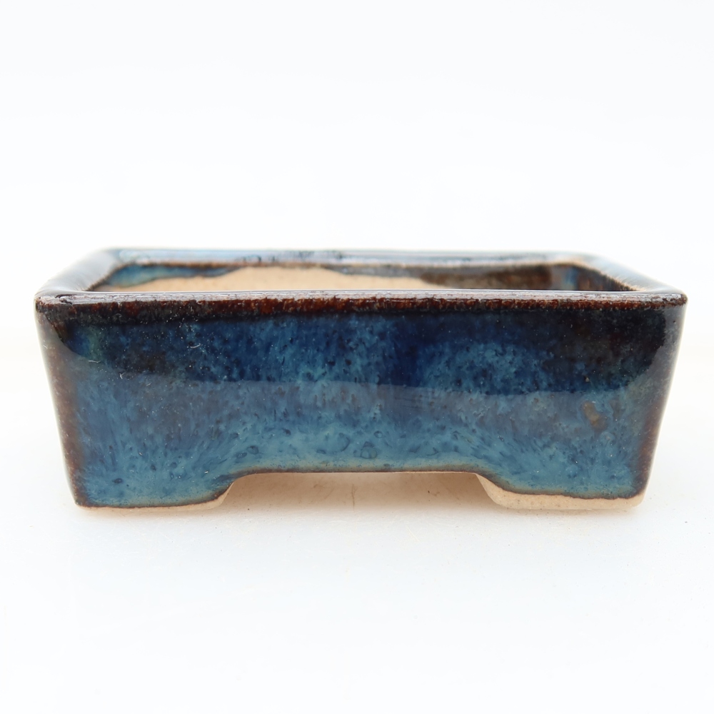 Ceramic bonsai pot, 5 x 3 x 2 cm, blue