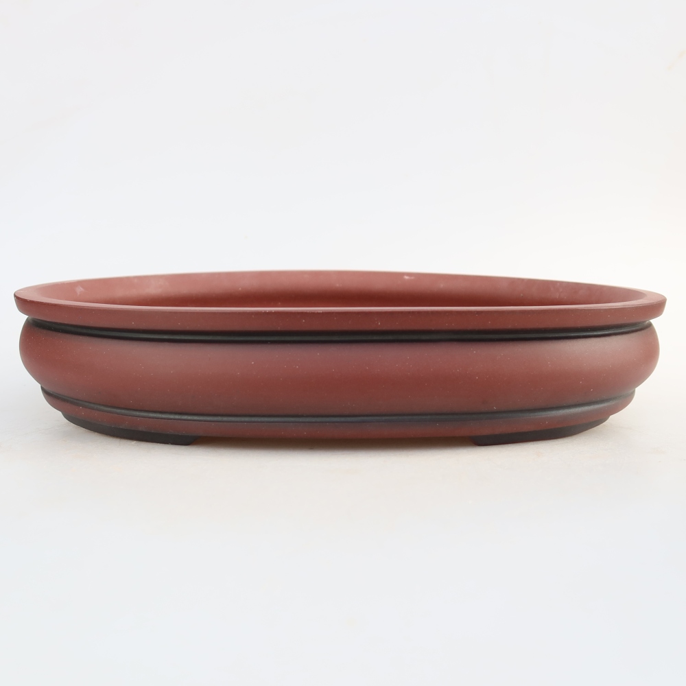Ceramic Bowl  31 x 23.5 x 5.5 cm, brick red
